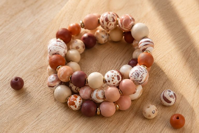DIY Polymer Clay Bead Bracelet (Beginner-Friendly, No Special Tools Required)