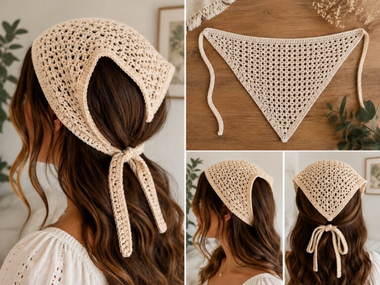 Free Crochet Bandana Pattern: Easy Crochet Bandana Tutorial