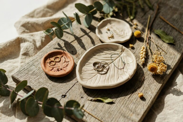 Leaf Imprint Jewelry Dish: An Easy Air Dry Clay Tutorial