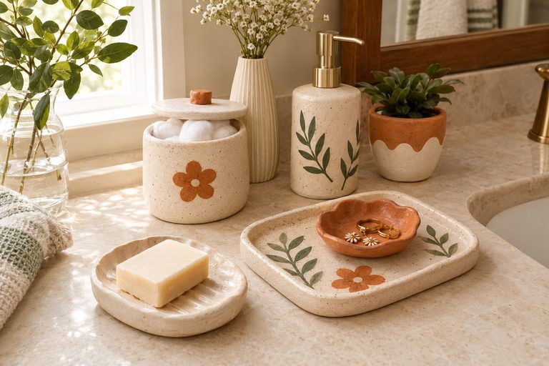 Air Dry Clay Bathroom Decor Ideas